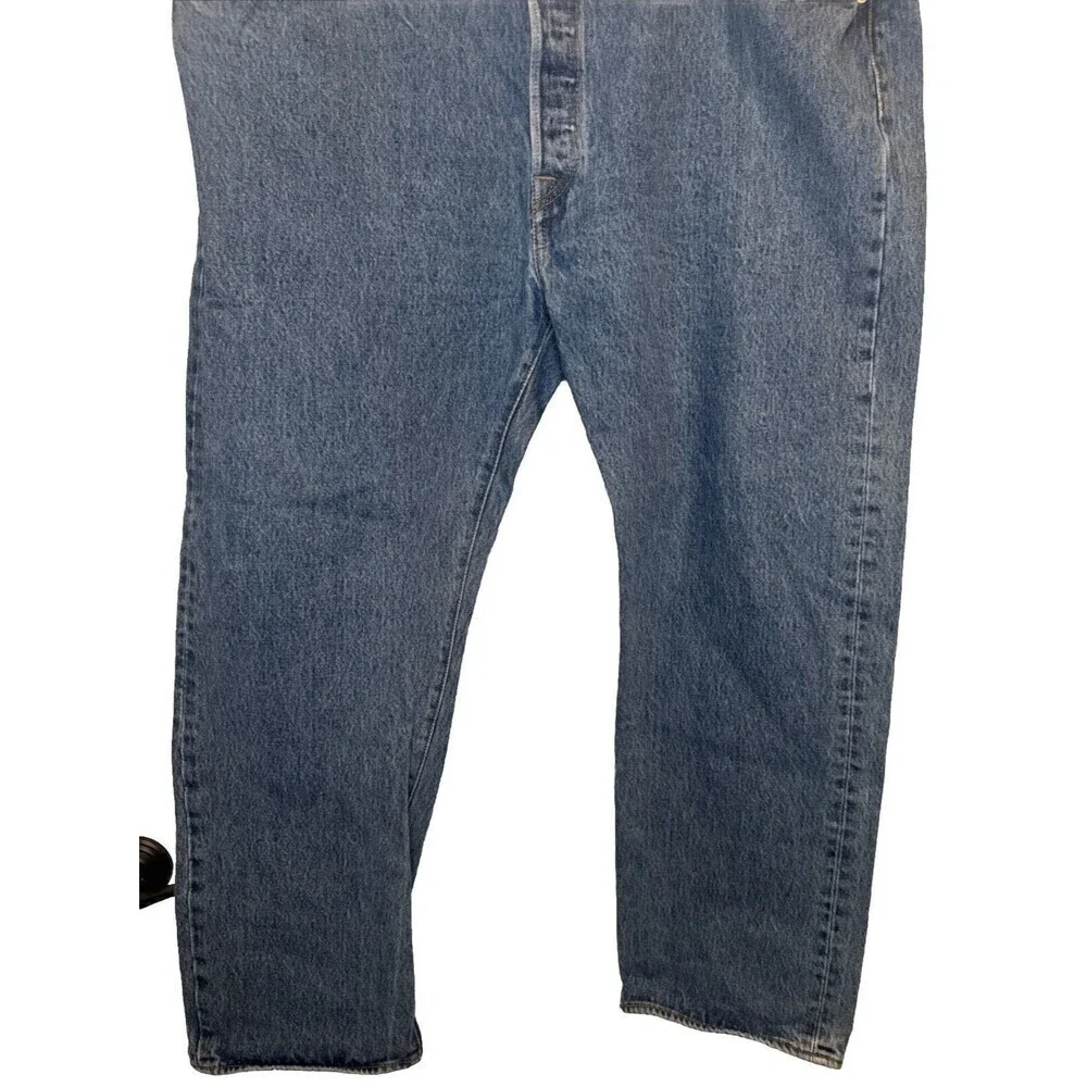 Levi's 501 Men’s Blue Denim Jeans Size 42x30 Button Fly Medium Wash